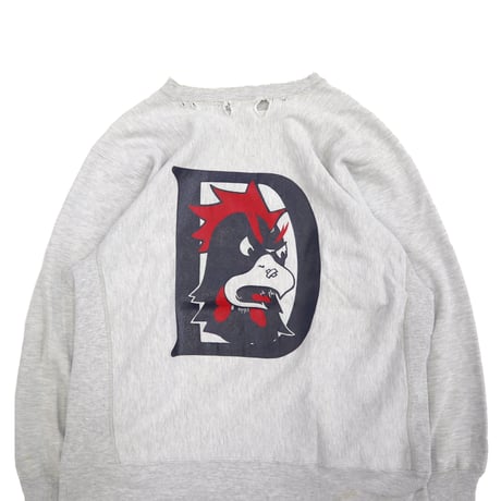 80’s CHAMPION RW SWEAT "両面 プリント" Grey XLサイズ USA製