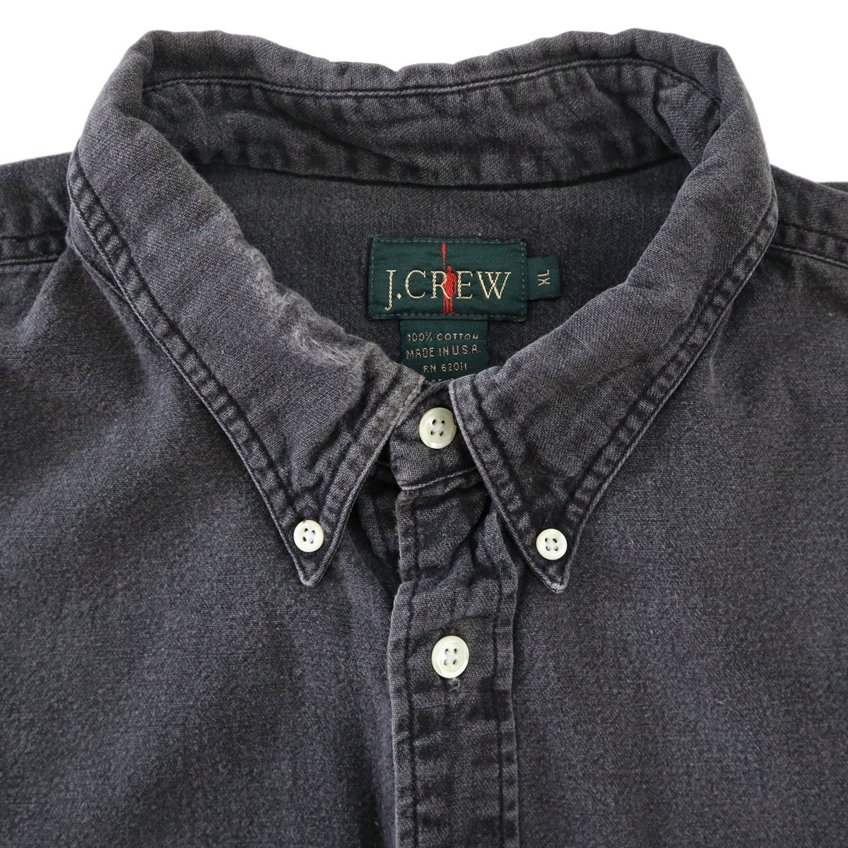 j crew black denim shirt