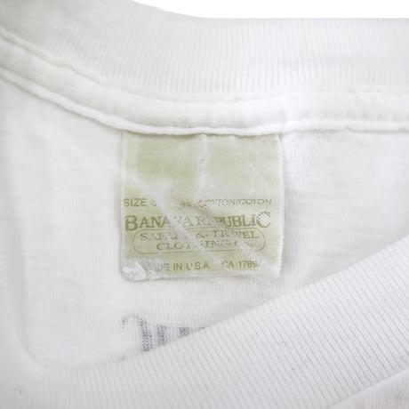 80's～ Banana Republic "Following the Trail" "両面" Tシャツ USA製