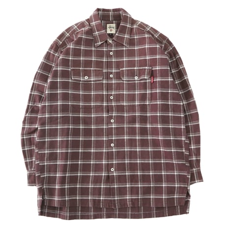 "Good Color" 〜90's OLD STUSSY Check Flannel Box Shirt Lサイズ USA製