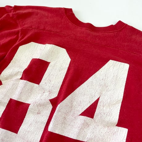 80's CHAMPION "WISCONSIN 84" "両面" Football Tee Lサイズ USA製
