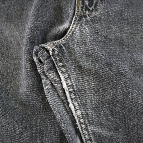 90's Levi's 505 "先染め" "ゴマ塩" Black Denim Pants W34 USA製