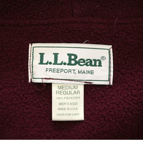80's～90's L.L. Bean "Fleece" ロング ガウン コート Wine Mサイズ USA製
