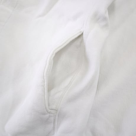 90's CHAMPION RW SWEAT "Full Snap" Solid White Mサイズ USA製