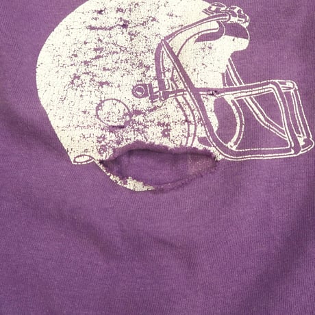80's CHAMPION "HOLY CROSS" "両面" Football Tee Lサイズ USA製