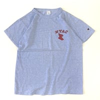 80's CHAMPION "NYAC" "Wingfoot" "Water Print" Tシャツ Lサイズ USA製