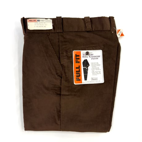 Deadstock 70's Sears "Work 'n Leisure" Corduroy Pants W34