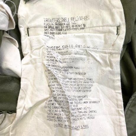50's US ARMY M-51 Field Pants Large Long