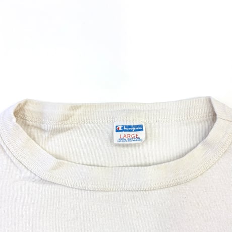 70's CHAMPION "M.S.U" "Water Print" Baseball Tee Lサイズ USA製