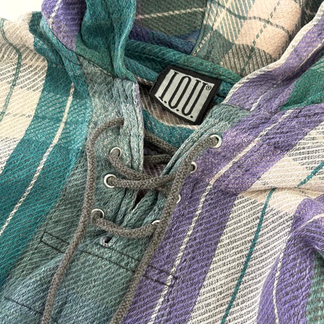 90's I.O.U. Race Up Flannel Pull Parka