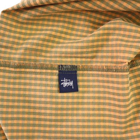 90's～00's OLD STUSSY ギンガム チェック シャツ Mサイズ INDIA製