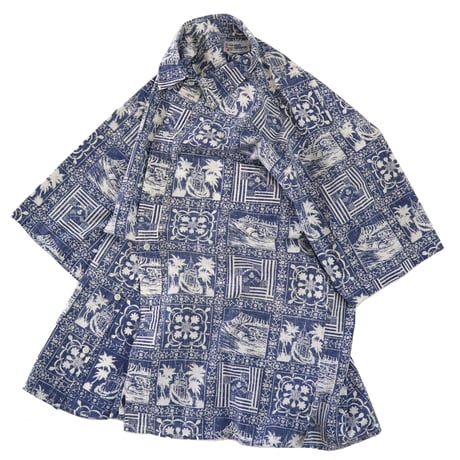 90's Reyn Spooner 総柄 コットン アロハ シャツ