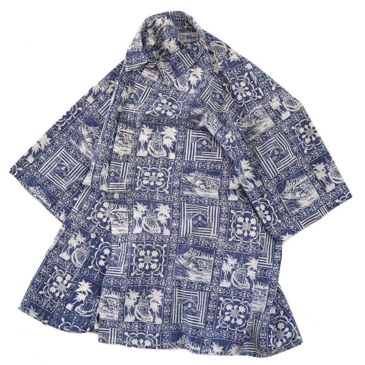 90s Reyn Spooner アロハシャツ 半袖 シャツ 総柄 プルオーバー 90s Reyn spooner プルオーバー 総柄 アロハシャツ 半袖シャツ