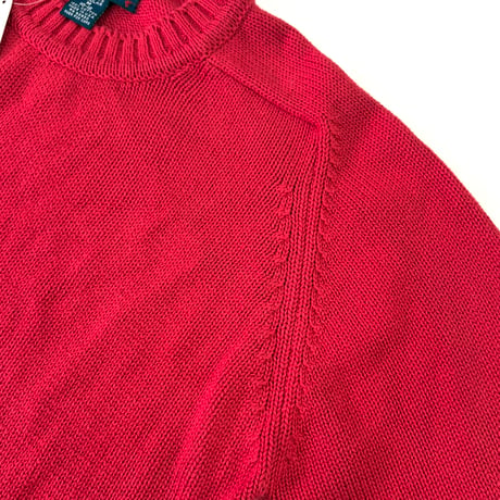 Deadstock 90's LANDS' END Cotton Sweater WMサイズ USA製