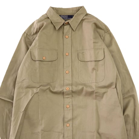 90's Polo Ralph Lauren Chino Cloth Shirt Lサイズ