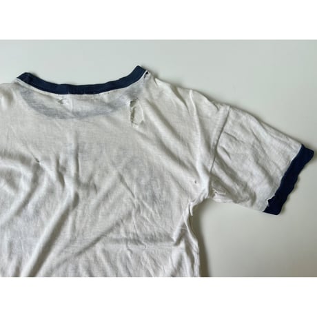 "boro" 70's～80's ALLEN TEE "Where The Hell Is?" リンガー Tシャツ