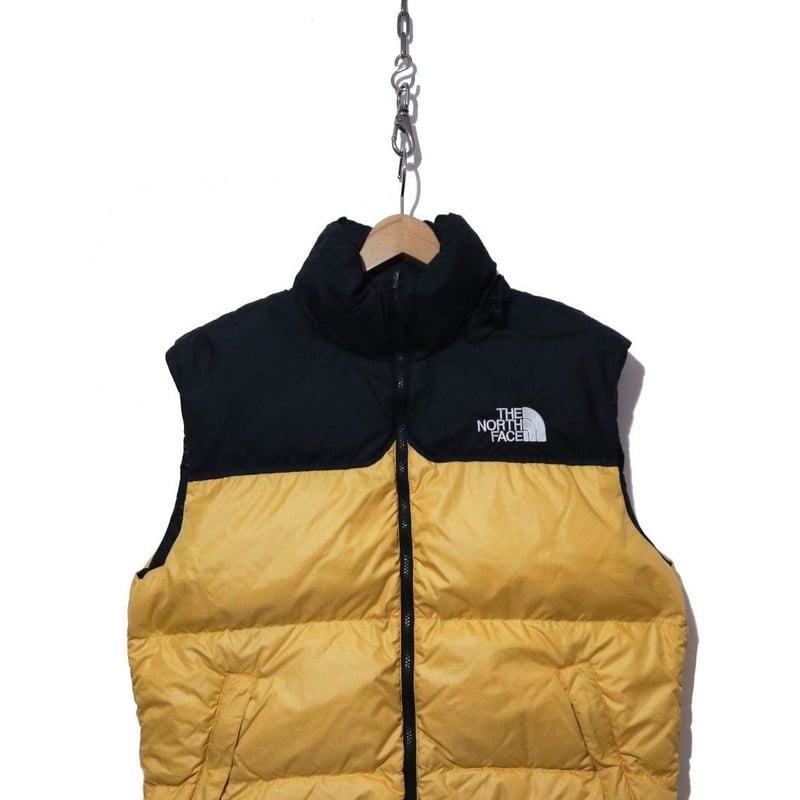 90's THE NORTH FACE 700FILL ヌプシ ダウンベスト BLACK×YE