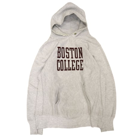 90's CHAMPION RW SWEAT PARKA "BOSTON COLLEGE" 染み込み プリント XLサイズ USA製