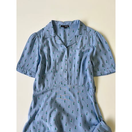 90's～00's PRETTY VACANT Flower Print Rayon One Piece