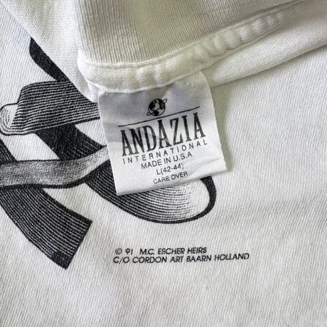 90's ANDAZIA "M.C. Escher Multi" Tシャツ Lサイズ USA製