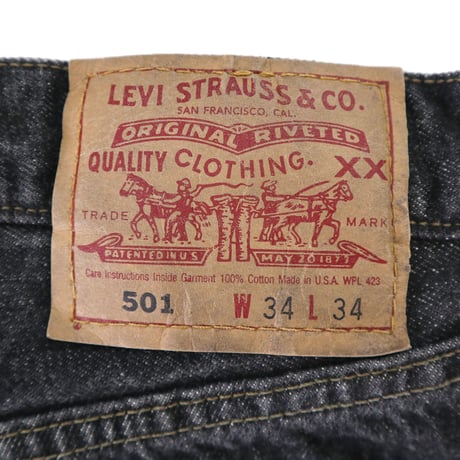 90's Levi's 501 "先染め" Black Denim Pants W34 USA製