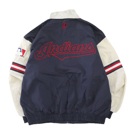 90's PRO PLAYER "Indians" ナイロン チーム ジャケット Lサイズ