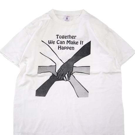 90's～ DELTA "Message" 両面 プリント Tシャツ XLサイズ
