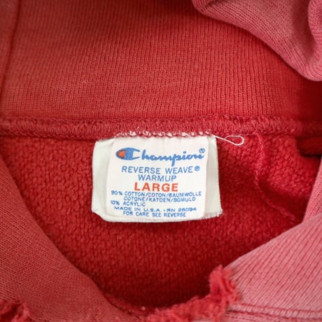80's CHAMPION RW SWEAT PARKA "☆A☆H☆S☆" プリント Lサイズ USA製