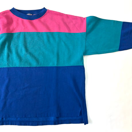 90's～ Liz Baker Sport Tricolor Sweat Tops 2Xサイズ