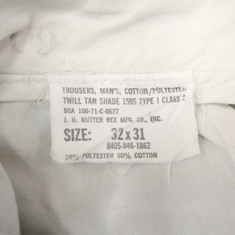 70's US AIR FORCE "Cotton/Poly" Trousers Chino Pants 32×31
