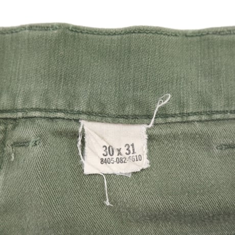 60's US ARMY "アルミジップ" Baker Pants Utility Trousers W30