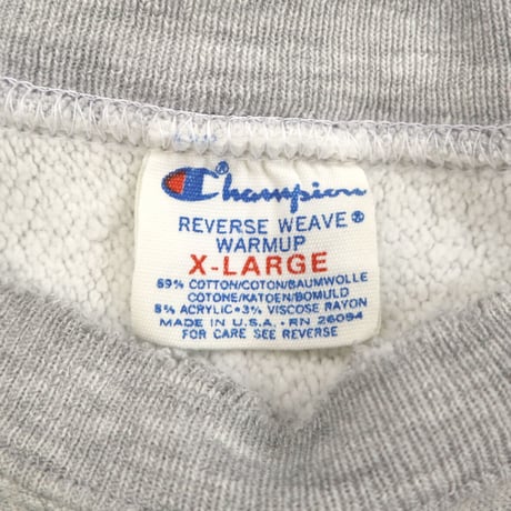 80's CHAMPION RW SWEAT "PENNSYLVANIA" 4段 プリント Grey XLサイズ USA製