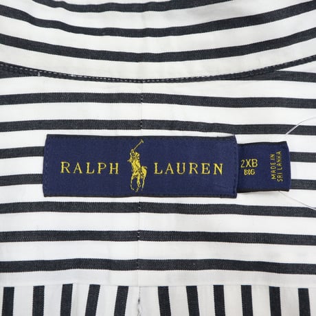 00's Ralph Lauren Stripe BD Shirt 2XBサイズ