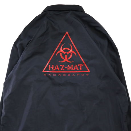 ～90's HAZ-MAT 両面 プリント ナイロン コーチ ジャケット USA製