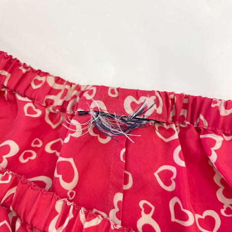 "Women's" ～00's LANDS' END "Heart" "Set Up" Silk Shirt Pants