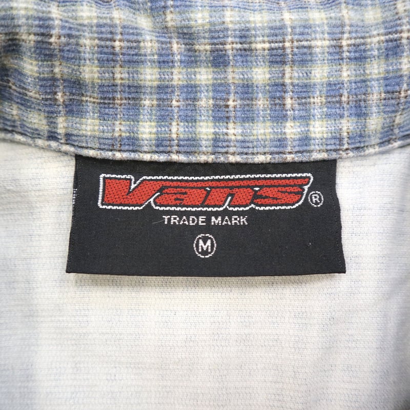 90's～00's VANS ボックス型 チェック コーデュロイシャツ Mサイズ