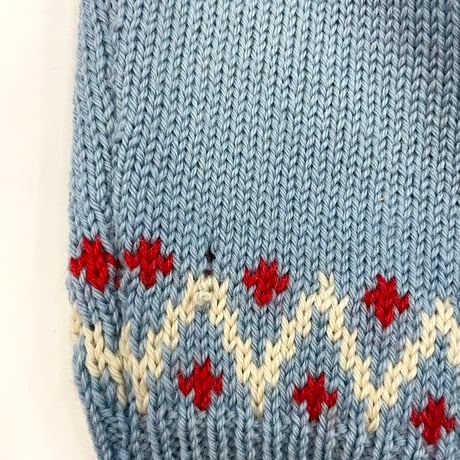 70's～80's unknown "Snow Pattern" Wool Sweater NORWAY製