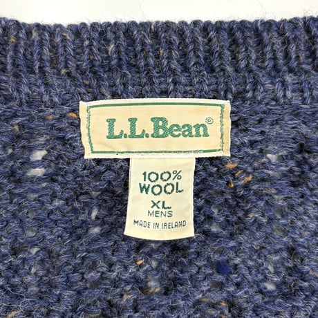 "Big Size" 80's L.L. Bean Wool Aran Cardigan Sweater XLサイズ IRELAND製