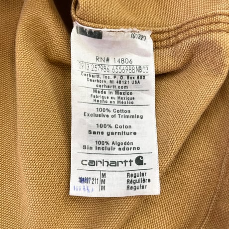 "Rare Size" 00's Carhartt Michigan Chore Coat Mサイズ