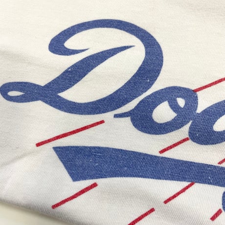 80's Collegiate Pacific "LA Dodgers" "Water Print" リンガー Tシャツ Lサイズ USA製
