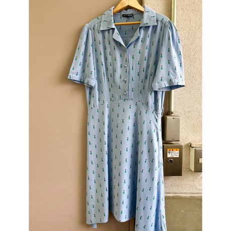 90's～00's PRETTY VACANT Flower Print Rayon One Piece