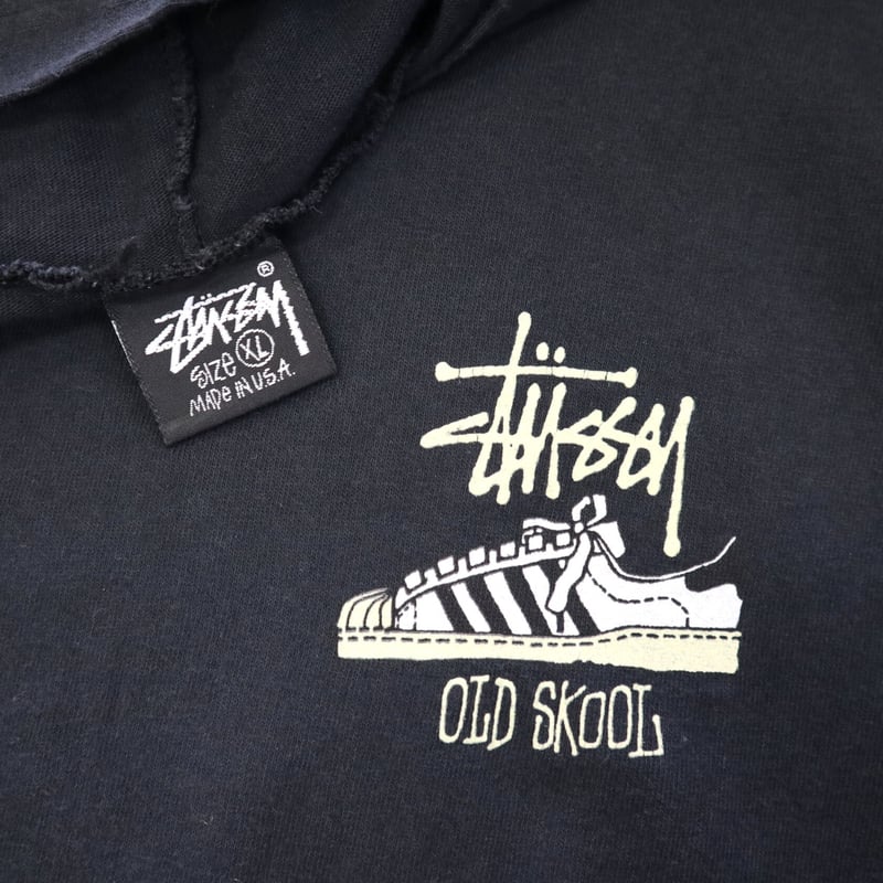 オールド ステューシー パーカー 90s old stussy XL 黒