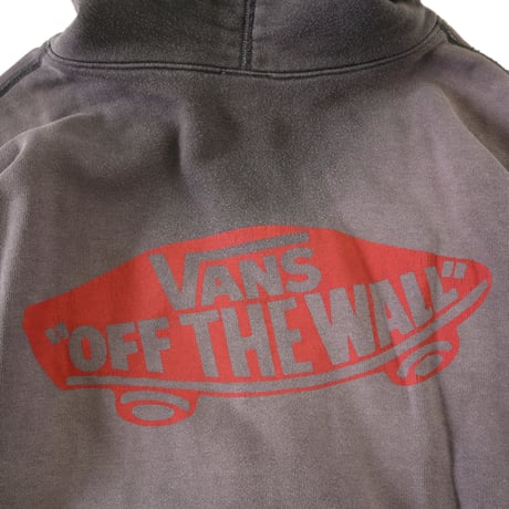 ～90's VANS "Skull Pirate" "OFF THE WALL" 両面 プリント パーカー Mサイズ USA製