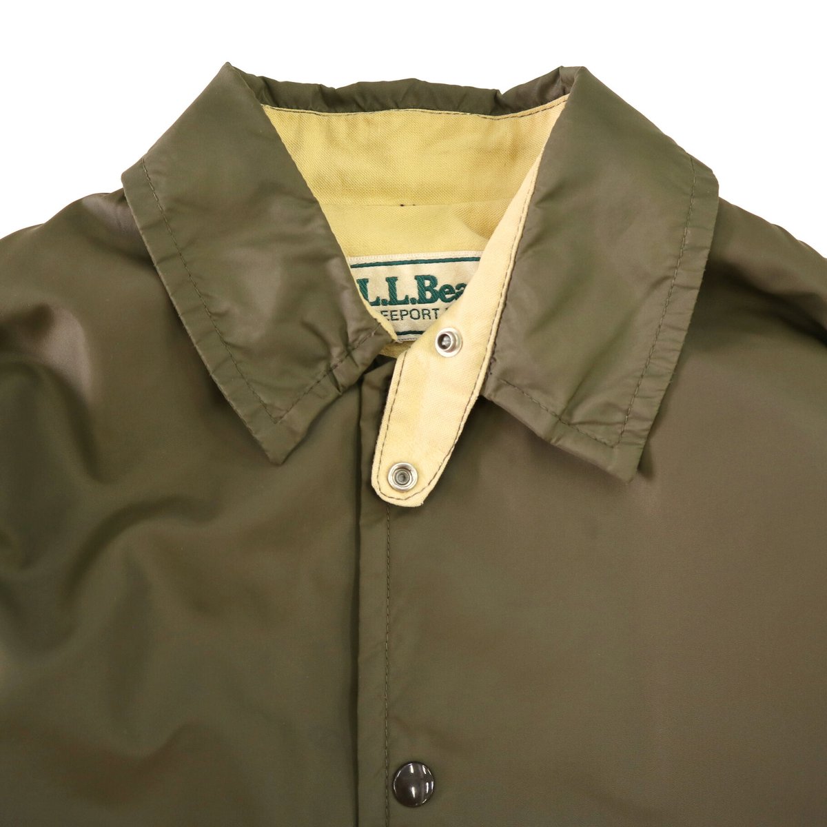 80s L.L.Bean Nylon Coach Jacket チンスト 緑sevenbyseven