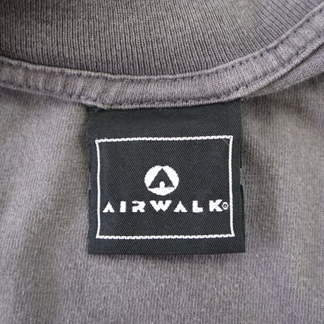 90's～00's AIR WALK "袖プリント" Tシャツ Charcoal Lサイズ USA製