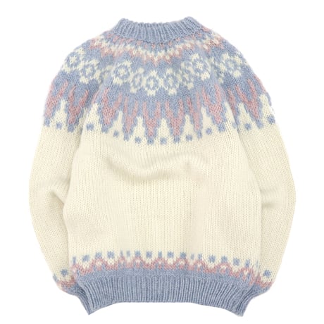 "Good Color" ～80's STOBI Nordic Pattern Wool Sweater Sサイズ DENMARK製