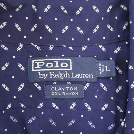 90's～ Polo Ralph Lauren "CLAYTON" Rayon Shirt Lサイズ