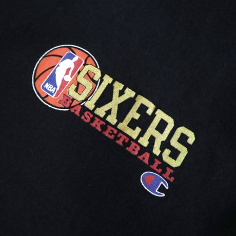 90's CHAMPION RW SWEAT "SIXERS" "Black" XXLサイズ USA製