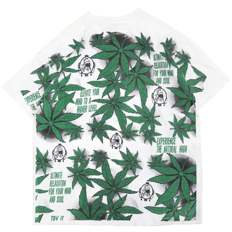 90's～ Hanes "ZIG ZAG&Marijuana" オール オーバー プリント Tシャツ XLサイズ