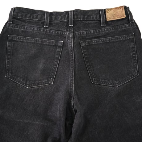 90's LANDS' END Black Denim Pants W32 USA製